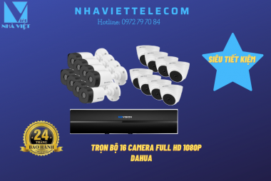 Camera trọn bộ 16 con DAHUA Full HD 1080P