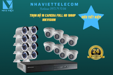 Camera trọn bộ 16 con HIKVISION Full HD 1080P