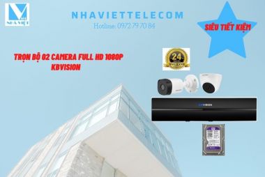 Camera trọn bộ 2 con KBVISION Full HD 1080P