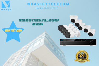 Camera trọn bộ 10 con KBVISION Full HD 1080P