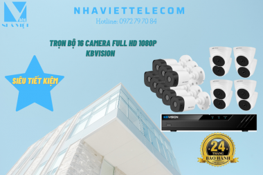 Camera trọn bộ 16 con KBVISION Full HD 1080P