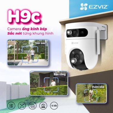 Camera WiFi quay quét, ống kính kép EZVIZ H9c (3MP+3MP)