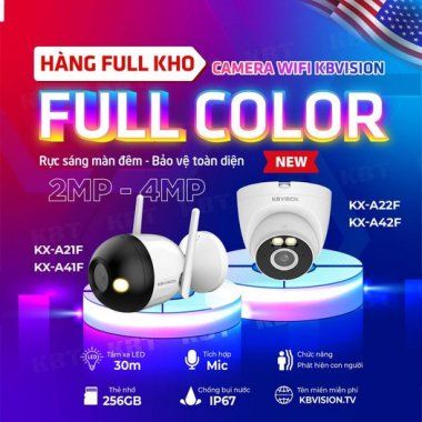 Camera IP Wifi Full color 2.0MP KBVISION KX-A21F