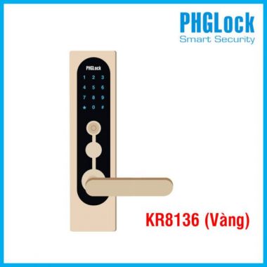 Khóa cửa điện tử cho căn hộ PHGLOCK KR8136 (Vàng)