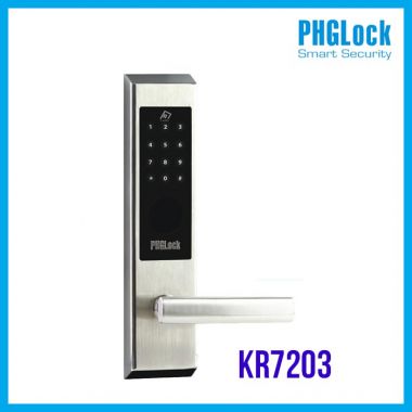 Khóa cửa điện tử cho nhà phố PHGLOCK KR7203 (Bạc)