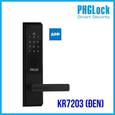 Khóa cửa điện tử cho nhà phố PHGLOCK KR7203 (Đen-App)