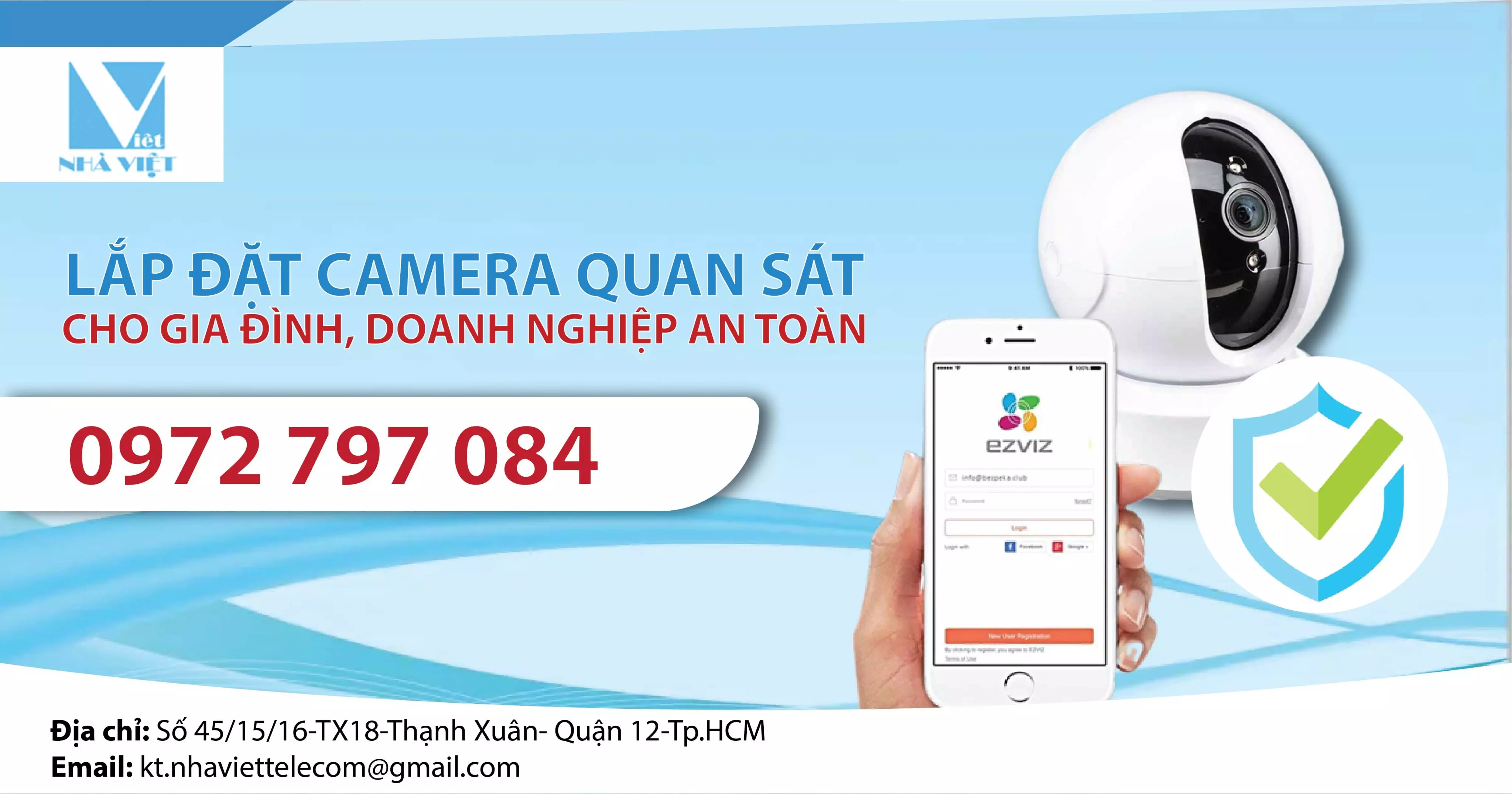 Lắp đặt camera quan sát cho gia đình, doanh nghiệp an toàn