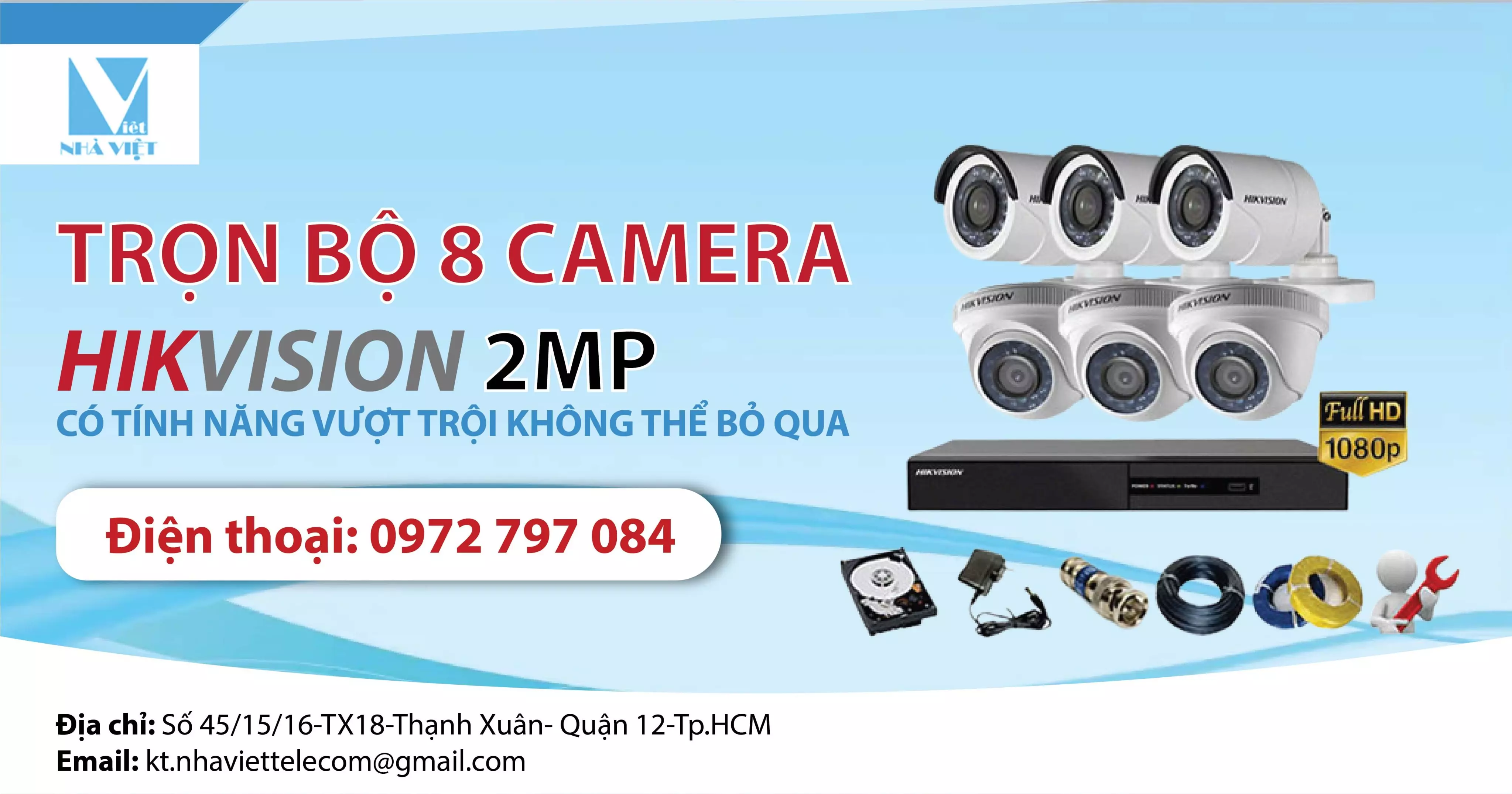 Trọn Bộ 8 camera hikvision 2MP có tính năng vượt trội không thể bỏ qua