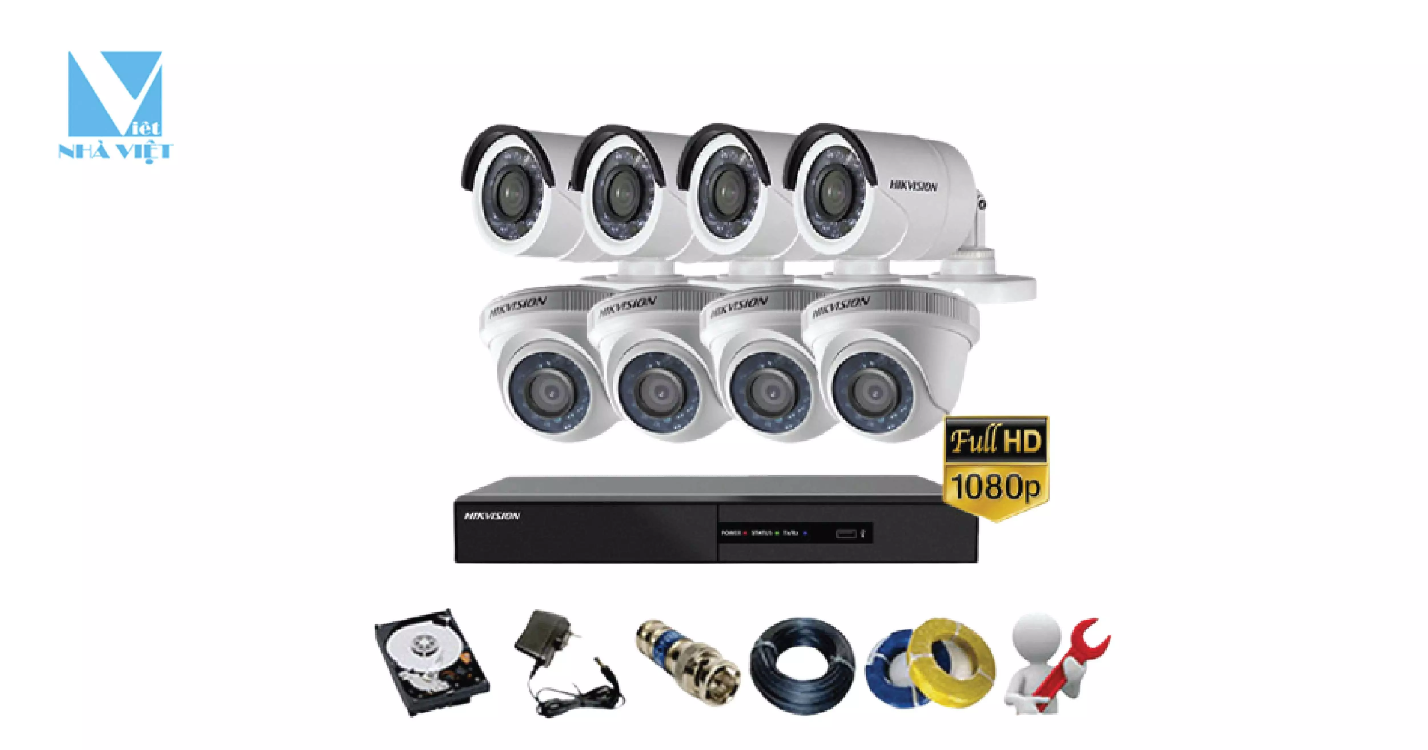 Trọn Bộ 8 camera hikvision 2MP 03