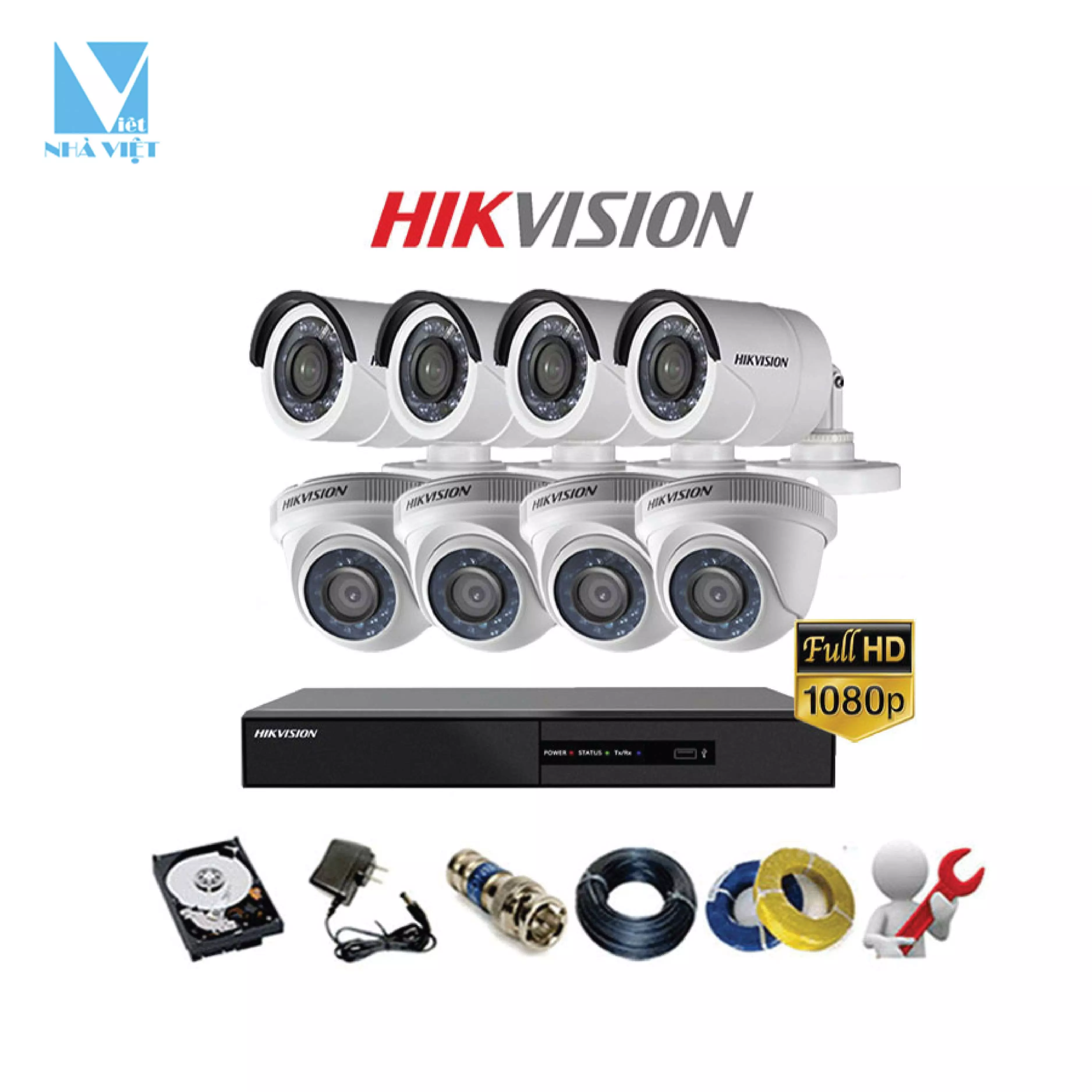 TRỌN BỘ 8 CAMERA HIKVISION 2MP 02