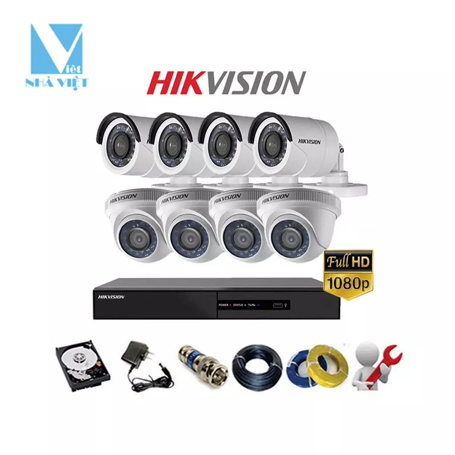 trọn bộ 8 camera Hikvision 02