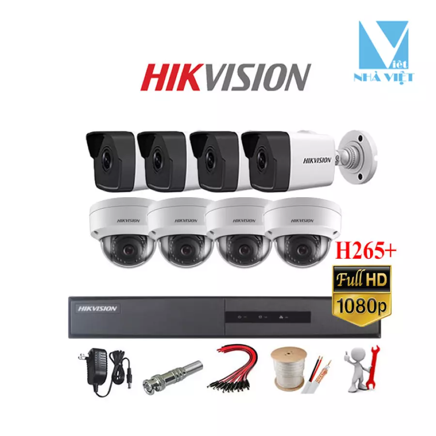 trọn bộ 8 camera Hikvision 03