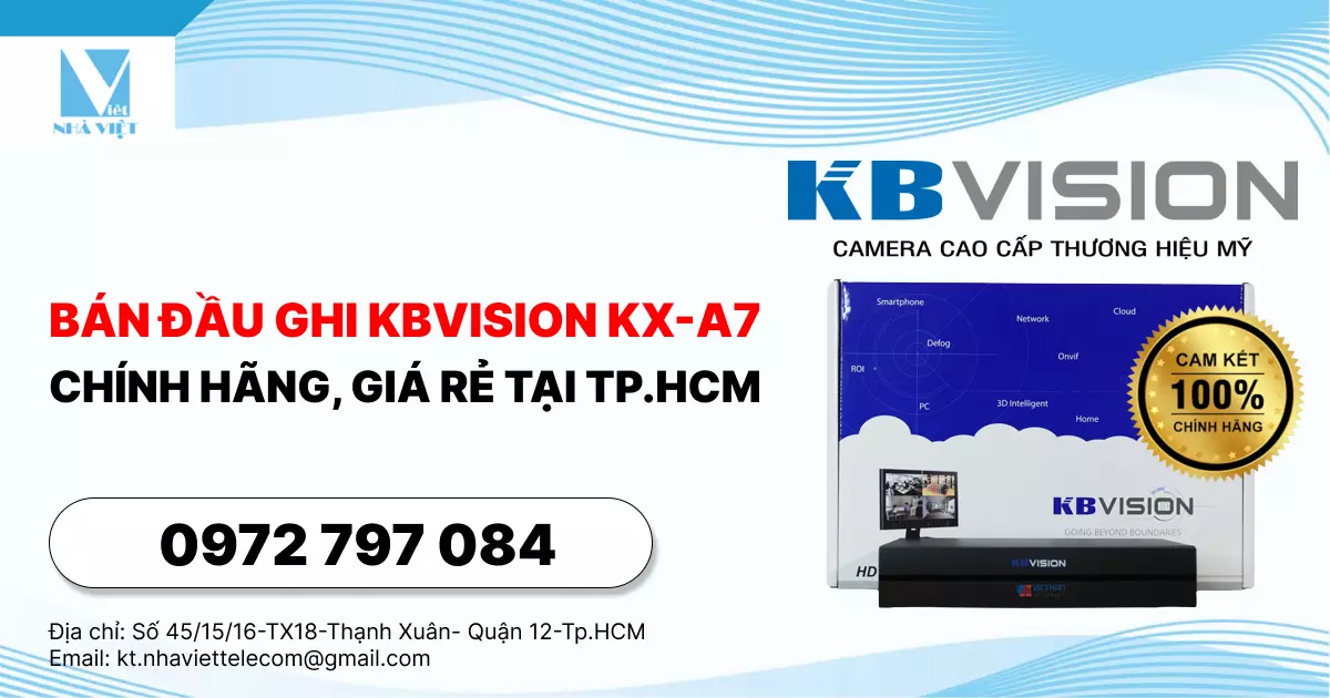 BÁN ĐẦU GHI KBVISION KX-A7 CHÍNH HÃNG, GIÁ RẺ TẠI TP.HCM