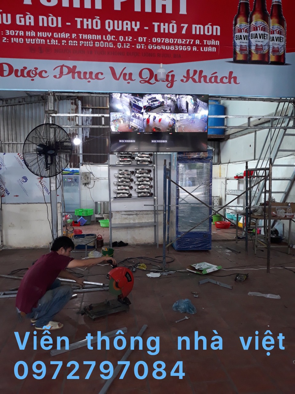 Lắp đặt hệ thống camera cho quán ăn Quận 12