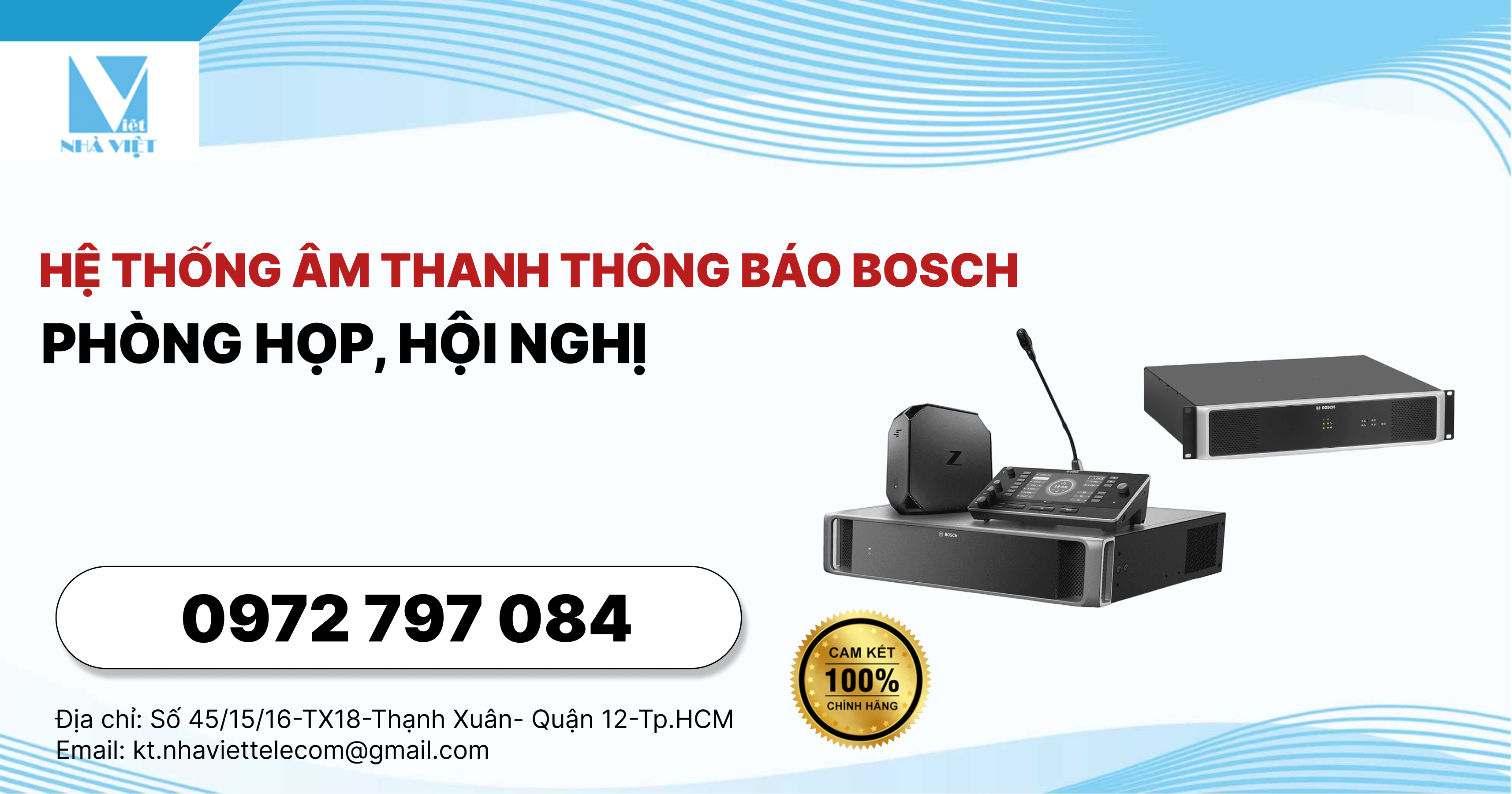 Hệ thống âm thanh thông báo Bosch phòng họp, hội nghị