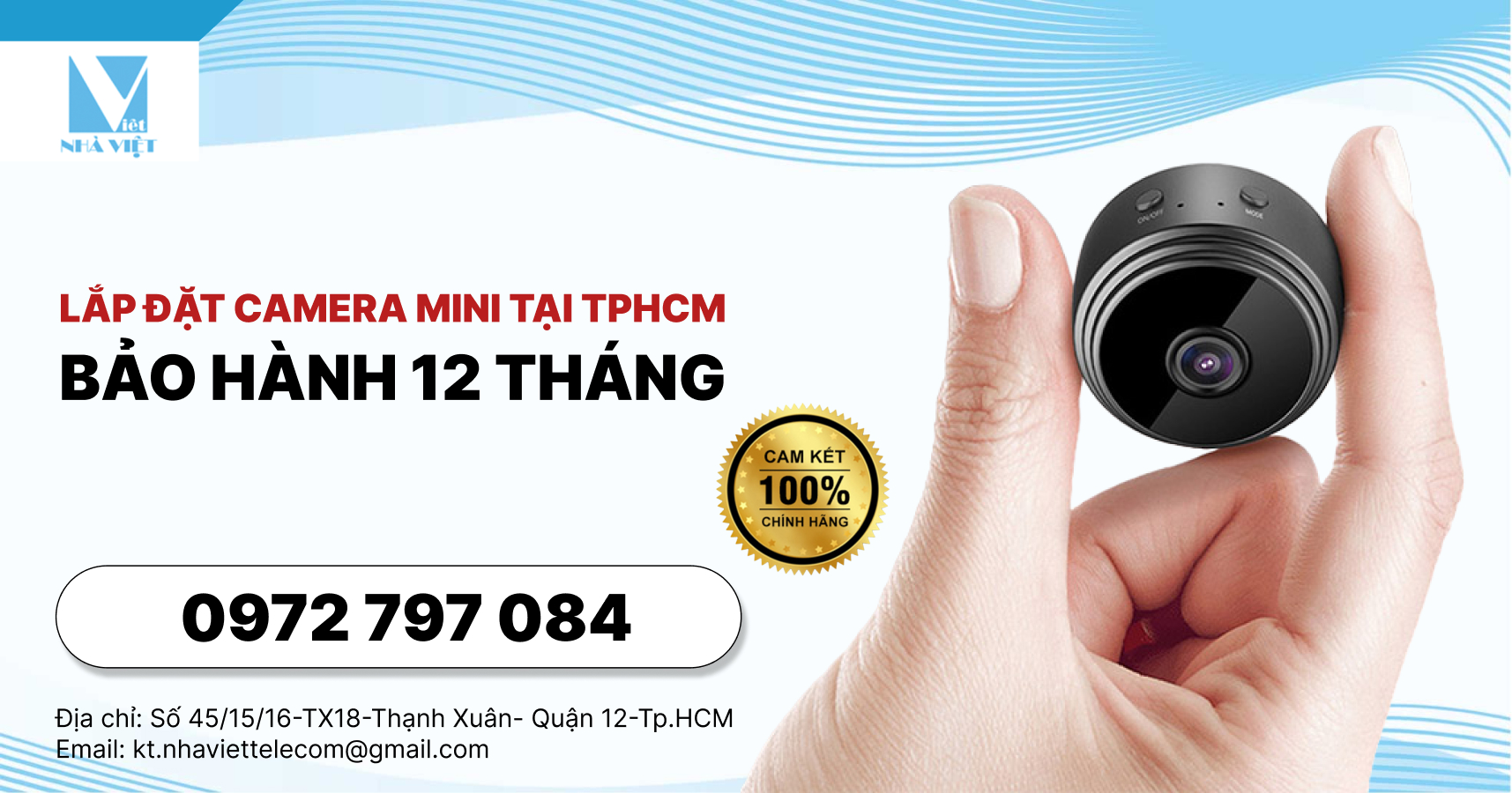 Lắp đặt camera mini tại TPHCM, bảo hành 12 tháng