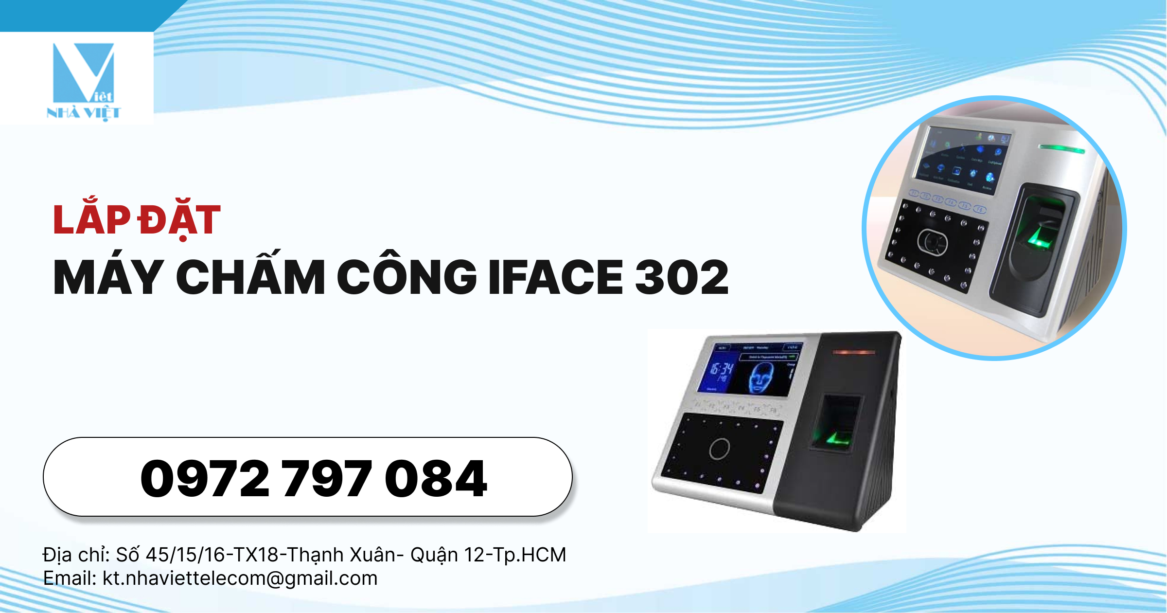 Lắp đặt máy chấm công iface 302