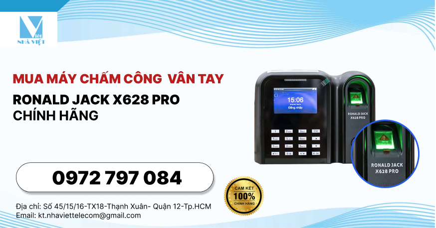 Mua máy chấm công vân tay Ronald Jack X628 Pro chính hãng