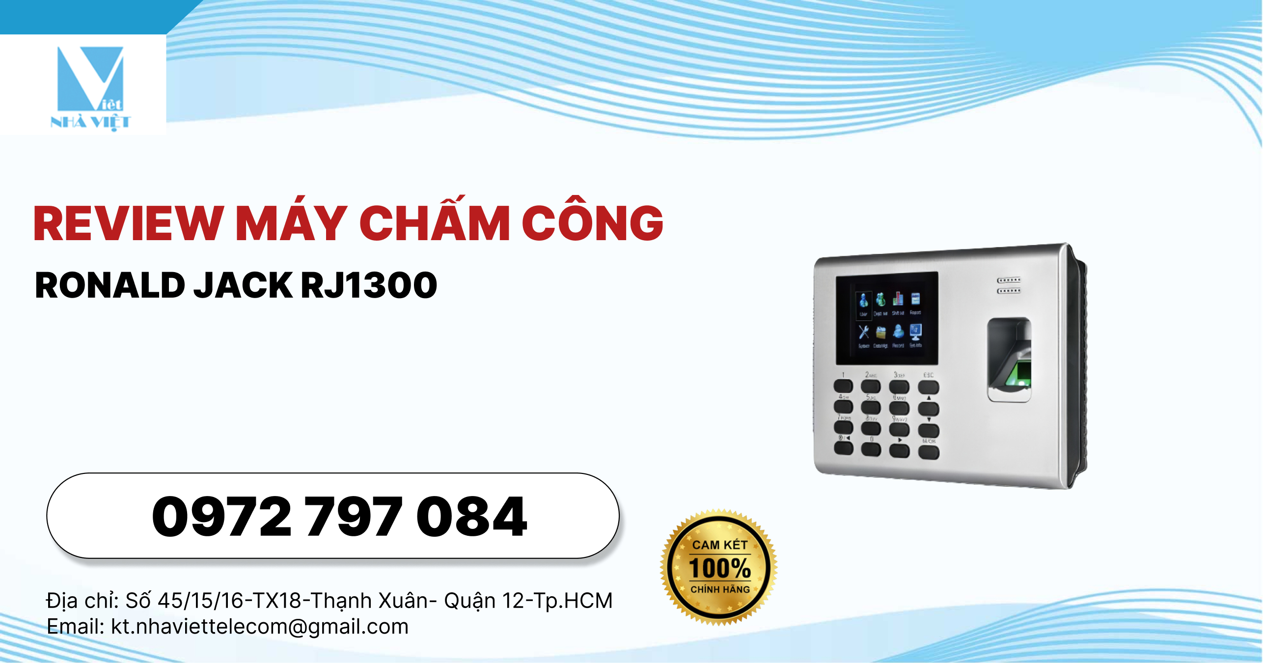 Review máy chấm công Ronald Jack RJ1300