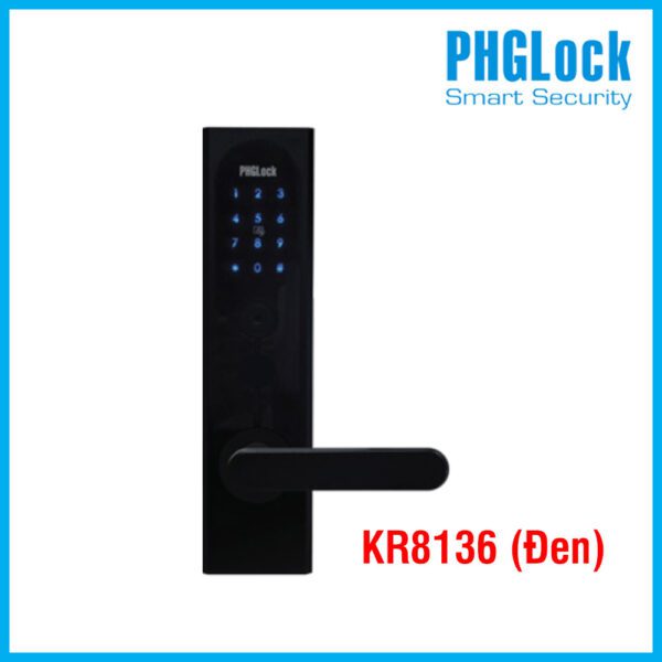 Khóa cửa điện tử cho căn hộ PHGLOCK KR8136 (Đen)