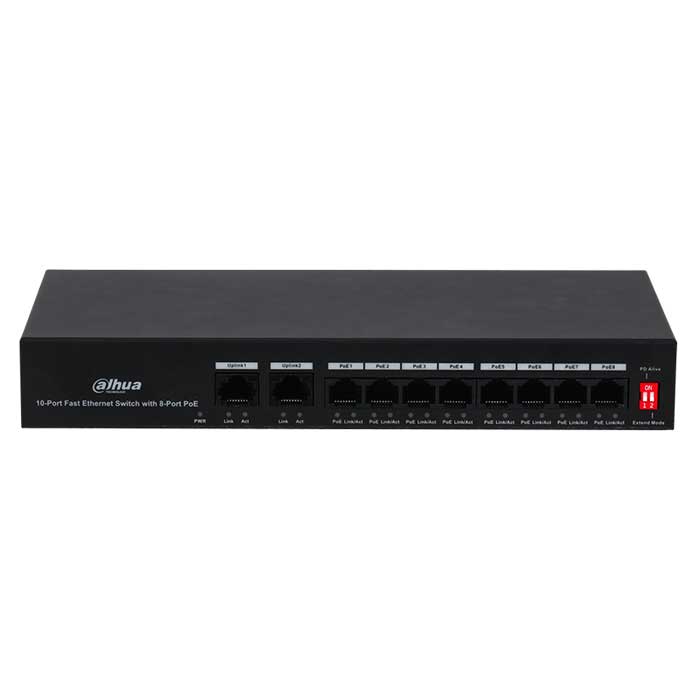 Switch PoE 8 port DAHUA DH-PFS3010-8ET-65 tốc độ nhanh