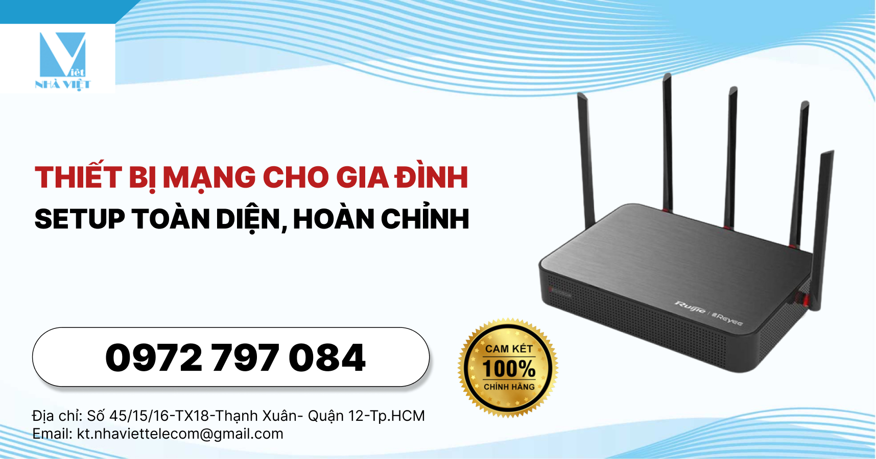 Thiết bị mạng cho gia đình setup toàn diện, hoàn chỉnh