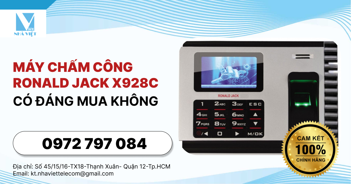 MÁY CHẤM CÔNG RONALD JACK X928C CÓ ĐÁNG MUA KHÔNG