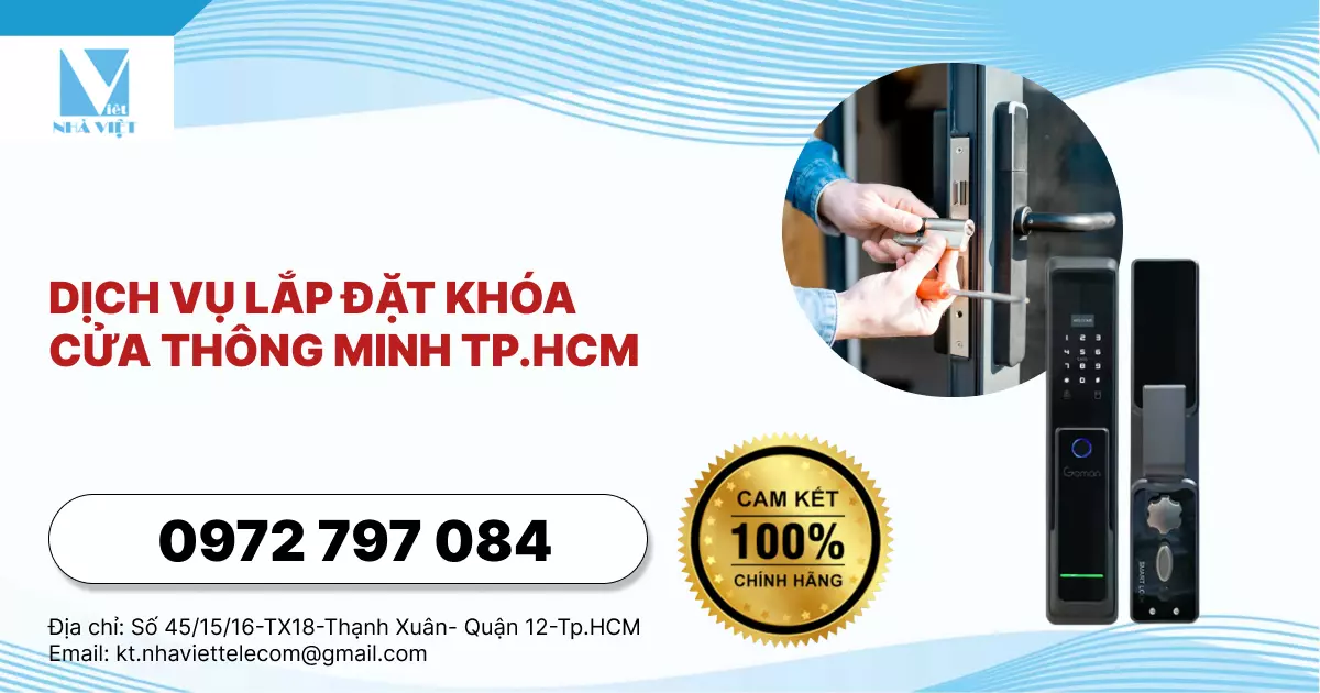 lắp đặt khóa cửa thông minh 01