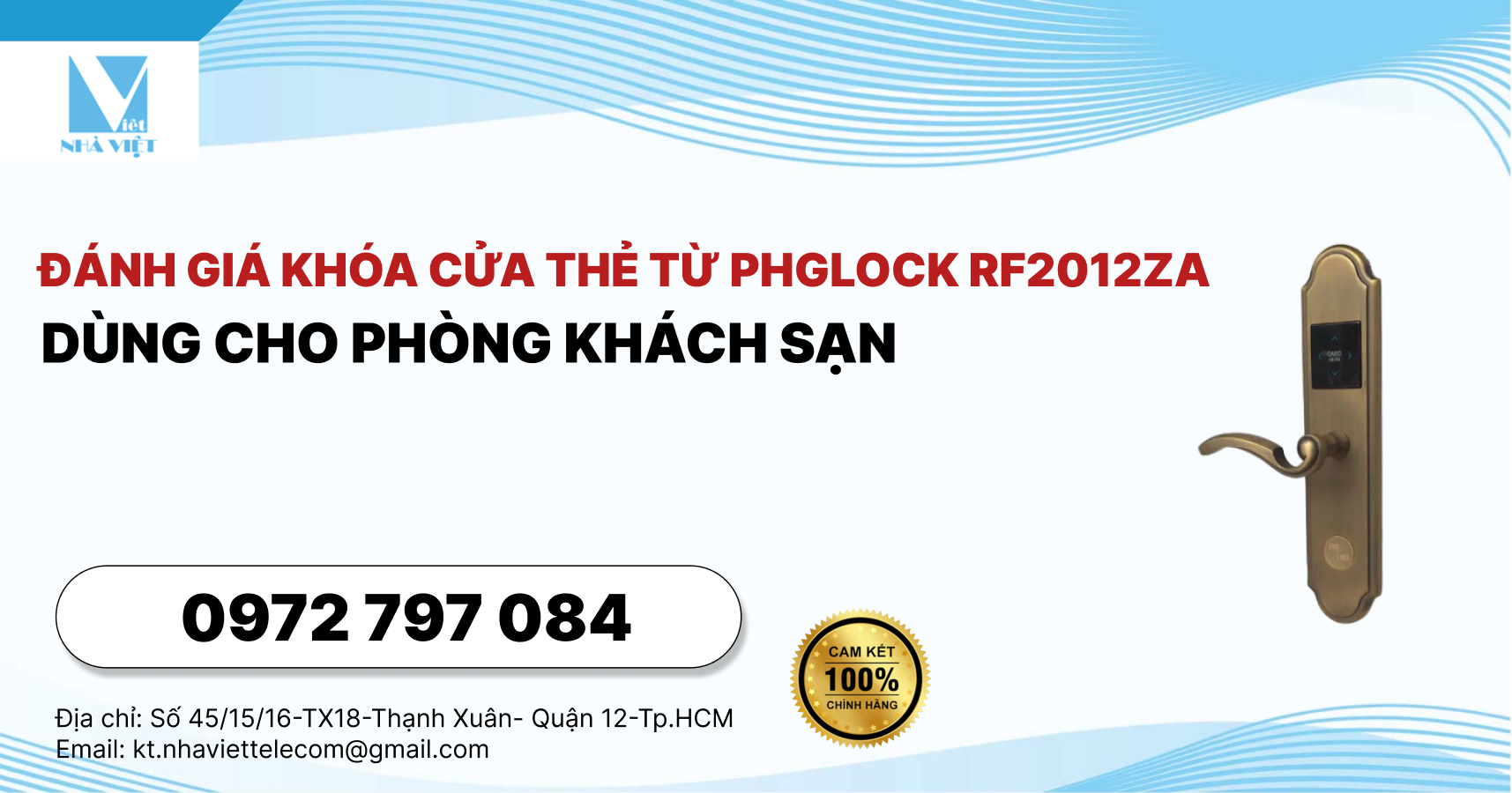 Đánh Giá Khóa Cửa Thẻ Từ PHGLOCK RF2012ZA Dùng Cho Phòng Khách Sạn