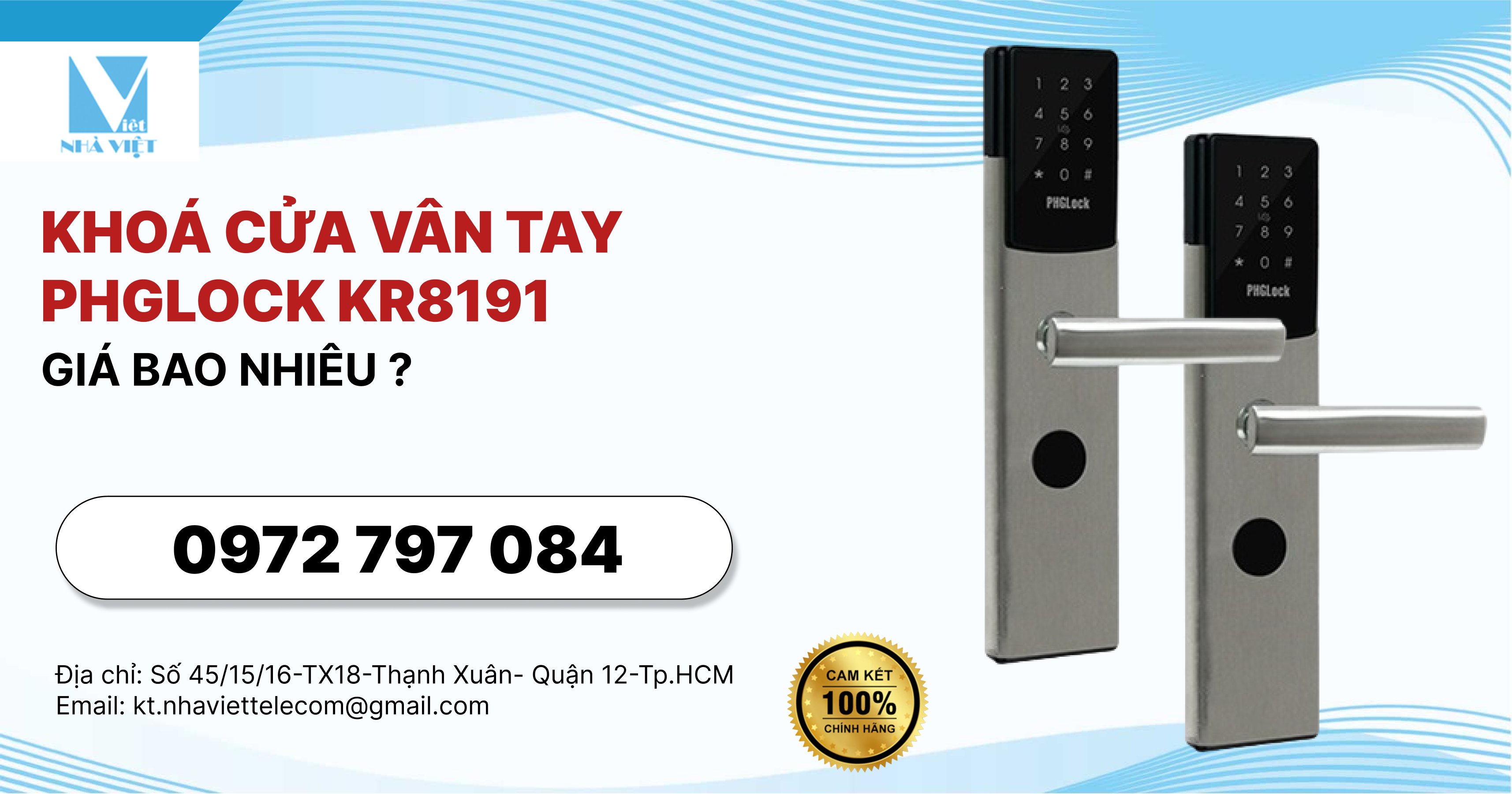 Khoá Cửa Vân Tay Phglock Kr8191 Giá Bao Nhiêu? 