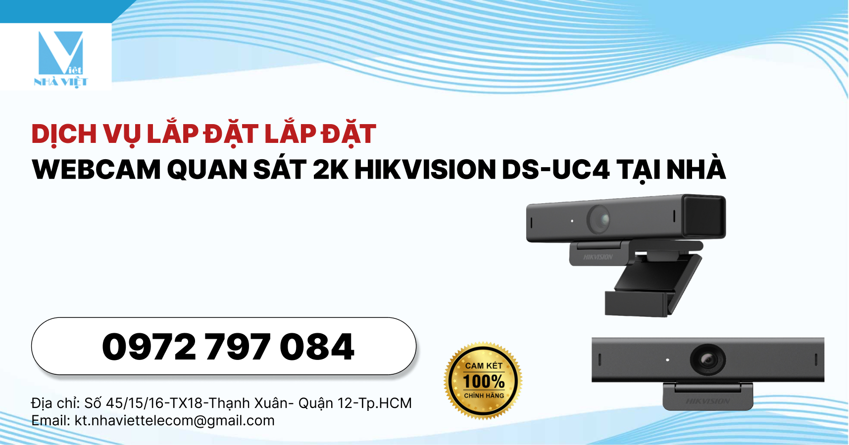 Dịch Vụ Lắp Đặt Lắp Đặt Webcam Quan Sát 2K HIKVISION DS-UC4 Tại Nhà