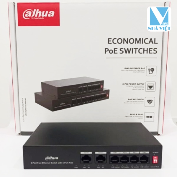 Review chi tiết bộ quản lý wifi 6 cổng tốc độ cao DAHUA DH-PFS3006-4ET-36