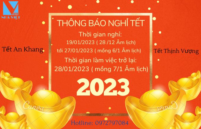 THÔNG BÁO NGHỈ TẾT ÂM LỊCH 2022