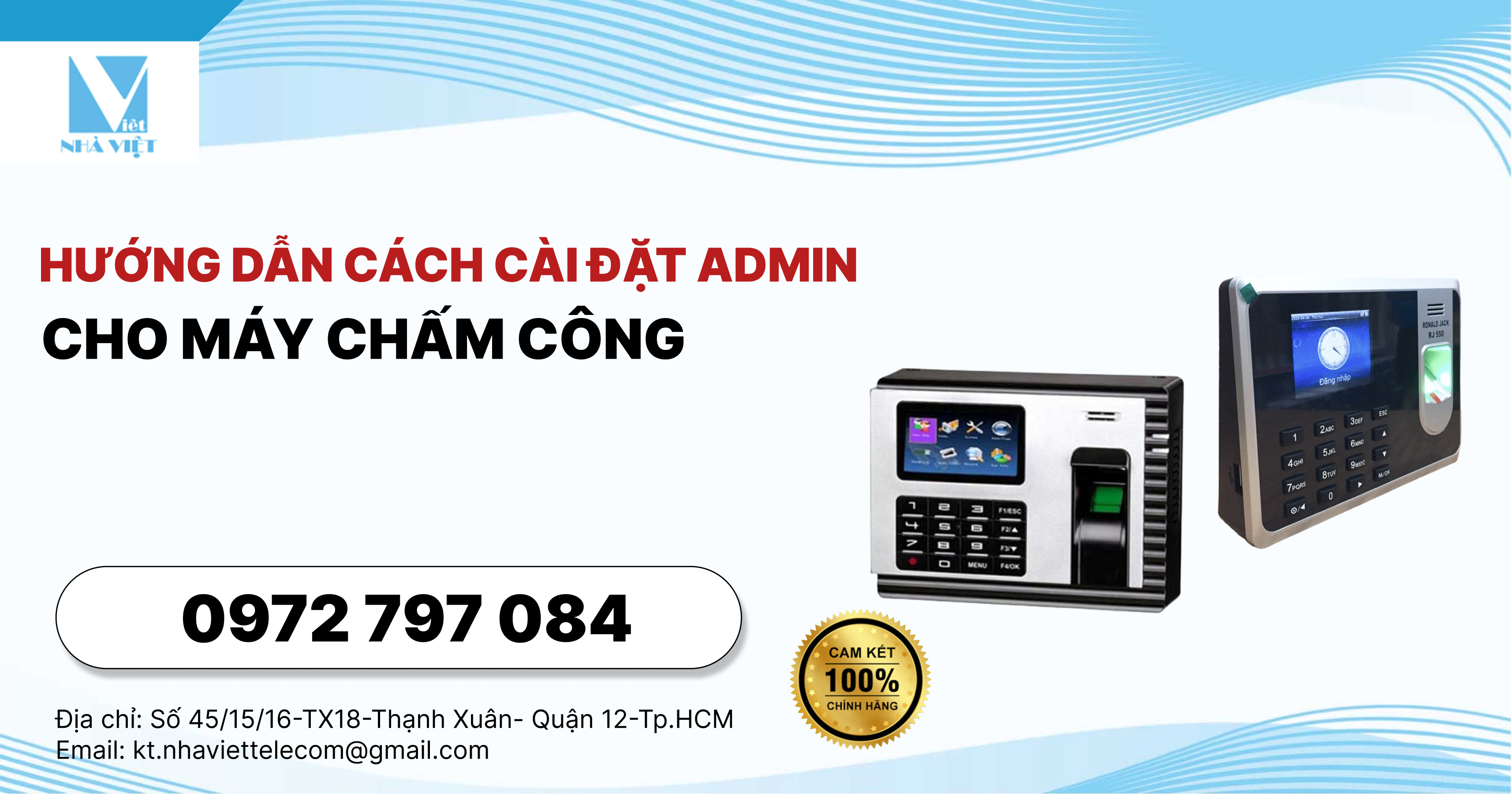 Hướng dẫn cách cài đặt Admin cho máy chấm công