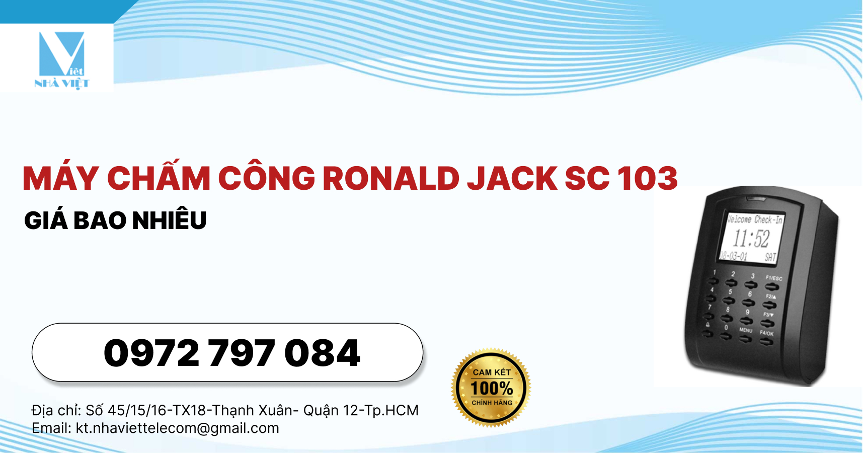 Máy Chấm Công Ronald Jack Sc 103 Giá Bao Nhiêu