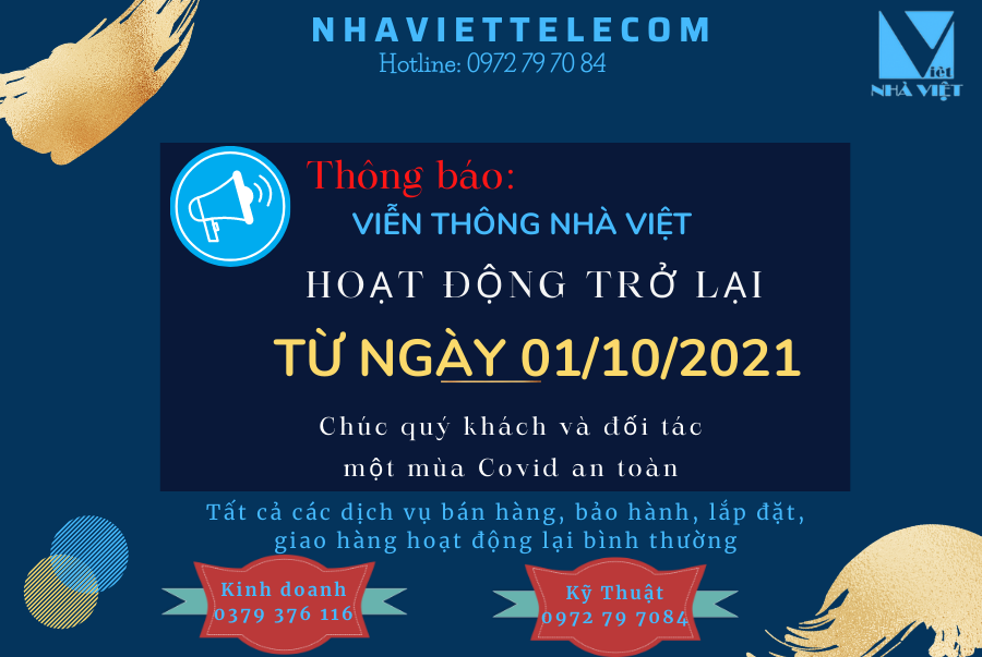 Thông báo hoạt động sau ngày 1/10/2021